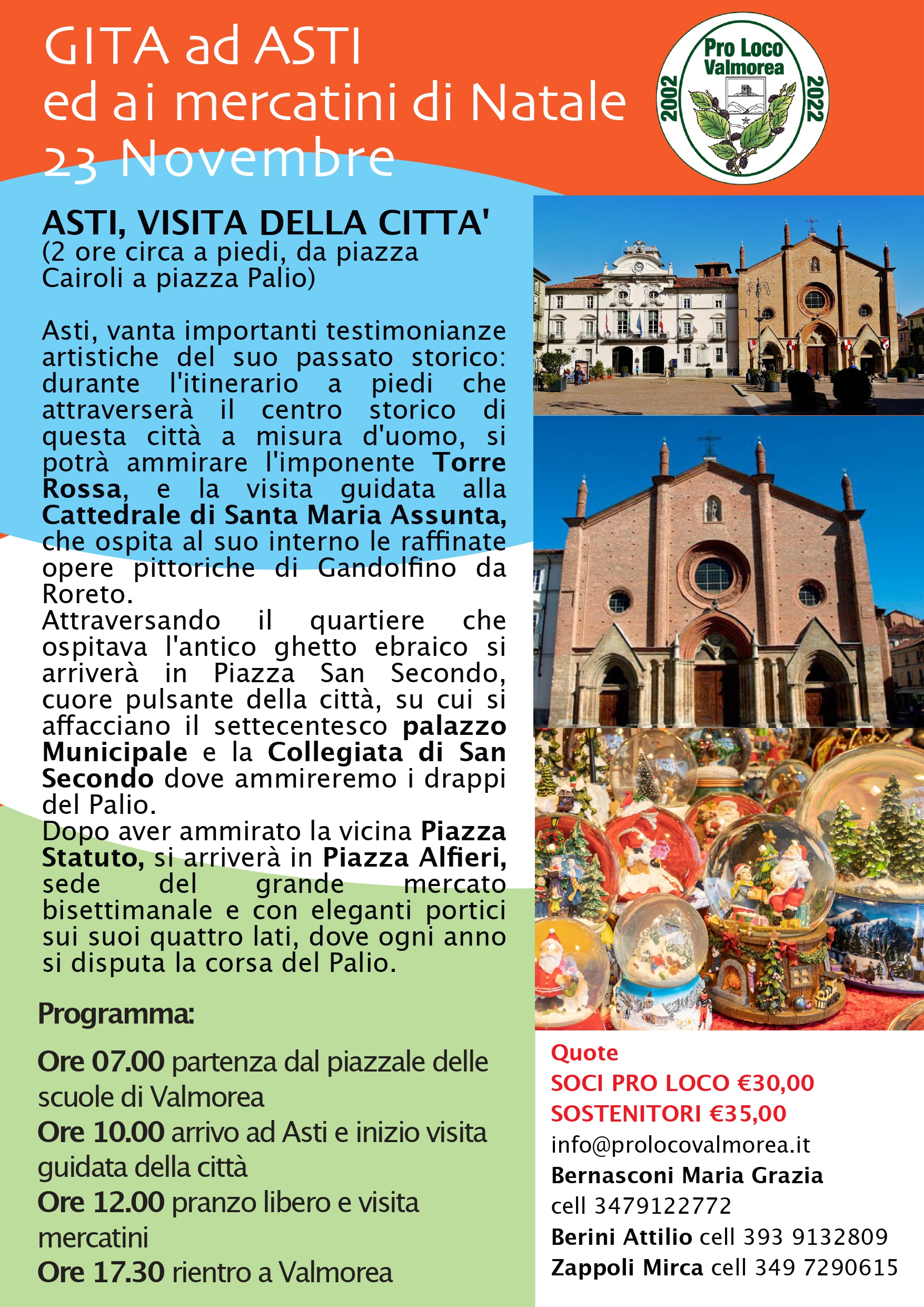 Gita ad Asti e ai mercatini di Natale - 23.11.2024